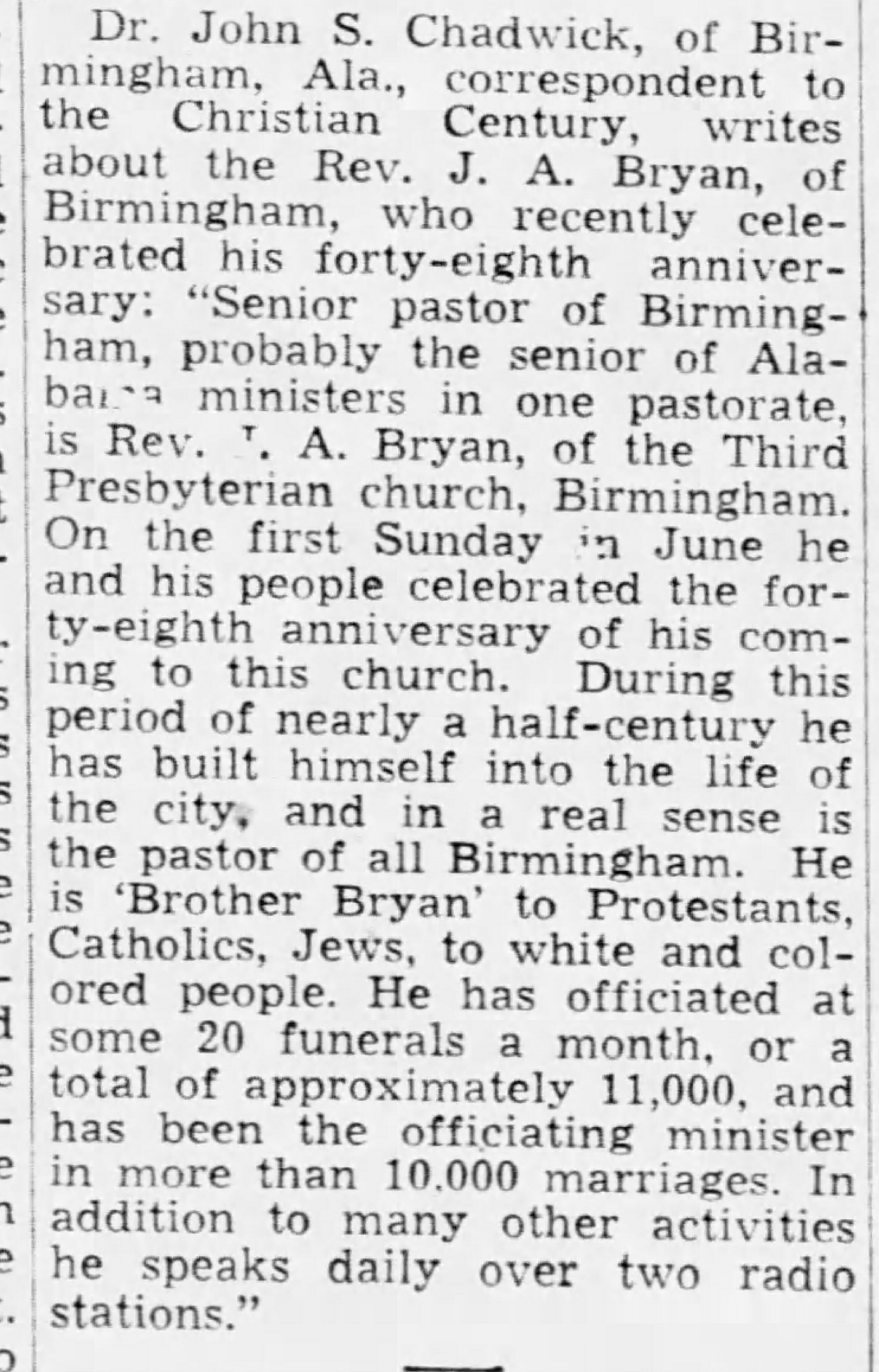 Happenings of the Church and World